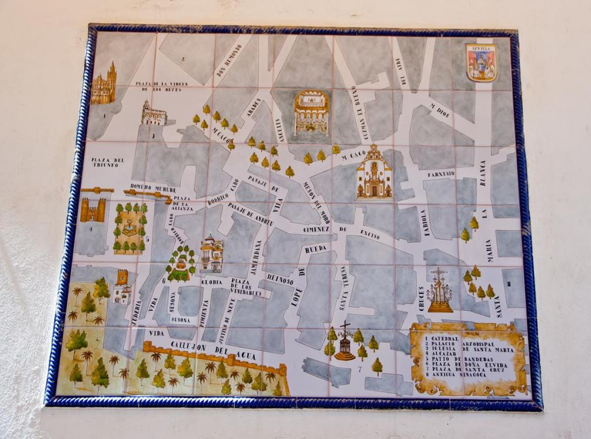 карта єврейському кварталі Севільї