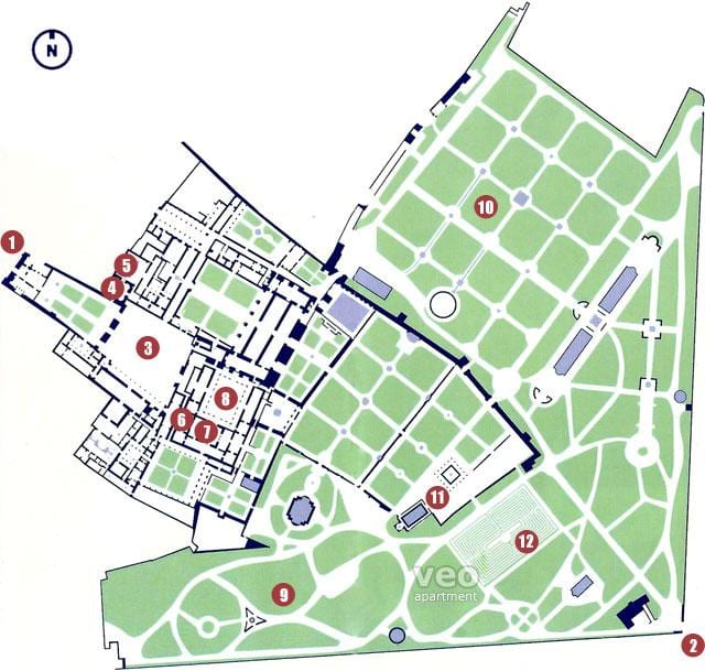 алькасар Севільї карті