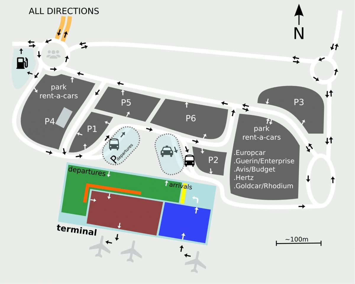 Аеропорт Севілья карті