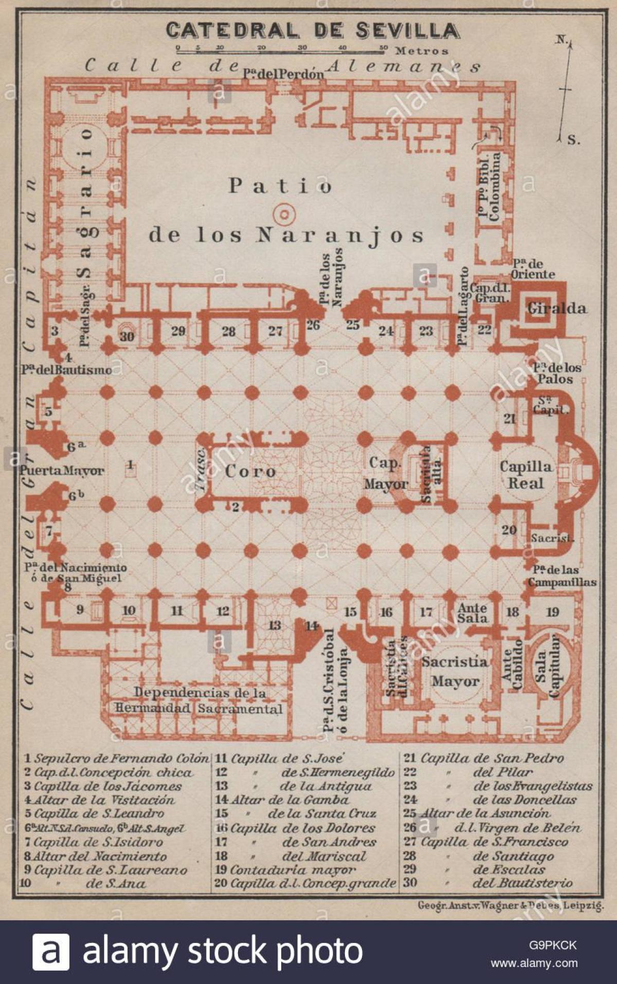 карта Севільський кафедральний собор