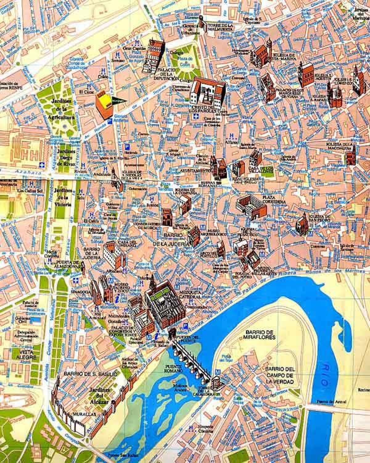 карта Севільї пішохідна екскурсія