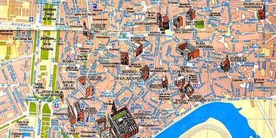 Карта Севільї пішохідна екскурсія