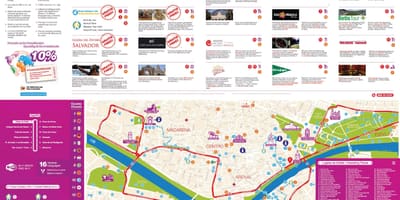 Севілья-хоп-хоп-офф автобус карті