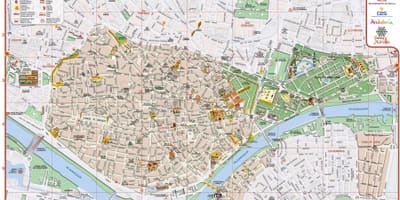 Карта центру міста Севільї 