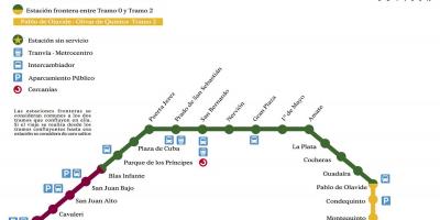 Карта Севільї метро