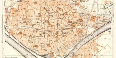 Карта старого міста Севільї в Іспанії