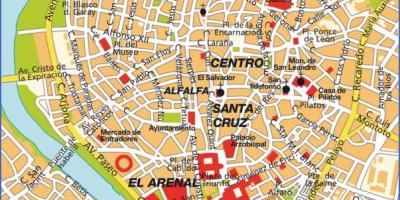 Севілья Іспанія карта пам'ятки
