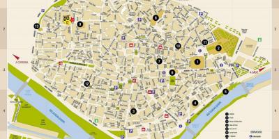 Карта безкоштовні карти вулиць Севільї, Іспанія